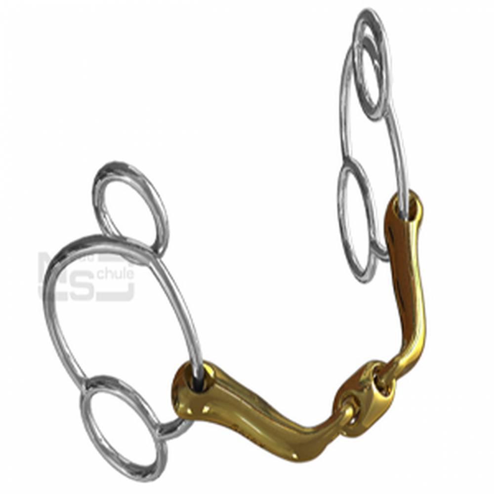 thumbnail image 2 of Neue Schule Verbindend Loose Ring French Link Snaffle Bit – Salox Gold, Made In Germany 2 of 2